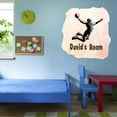 thumbnail image 3 of Sports Watercolor Custom Name Wall Decals for Kids Room - Basketball Player Dunking Like A Pro Basketball Personalized Bedroom Wall Sticker Water Color Style - Size: 18 In x 20 In, 3 of 5