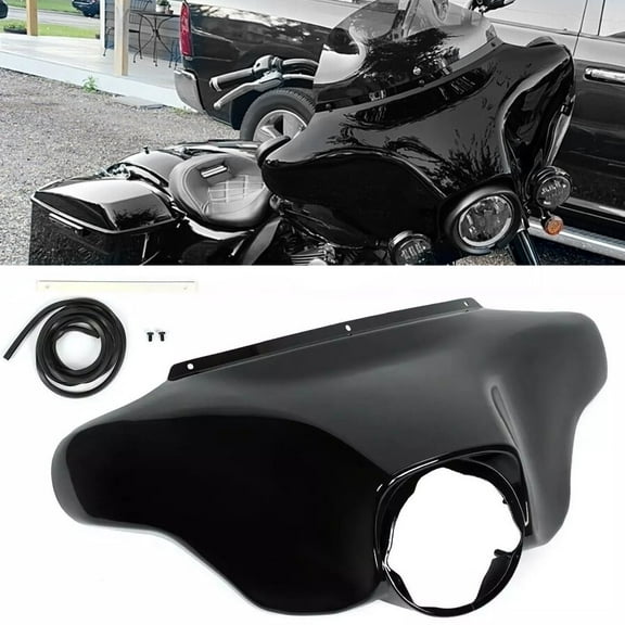 Black Front Outer Batwing Fairing For Harley Street Electra Glide FLHT 1996-2013