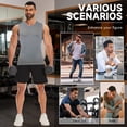 thumbnail image 4 of MISS COCOLI Men's Compression Shirt Slimming Body Shaper Vest Crewneck Workout Shirts Tummy Control Undershirts Tank Top Sports, 4 of 8
