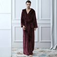 thumbnail image 1 of Bata de lujo para hombre, tallas grandes y altas, con capucha y bolsillos, ideal como regalo para hombres y adolescentes., 1 of 5