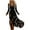 Black, variant on Women's Dresses Casual V-Nek Long Sleeve Dress Floral Print Vintage Midi Dress with Irregular Hem Black S