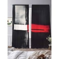 thumbnail image 3 of Dark Style Sheer Curtains for Living Room Bedroom, Light-filtering Sheer Curtain, Red Black Abstract Rod Pocket Voile Window Treatment Drapes, 52’’Wx84’’L, 2 Panels Set, 3 of 7