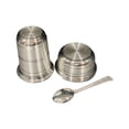 thumbnail image 3 of 999 Pure Silver Hallmarked 300ml Glass, 200ml Bowl & Spoon for Kids / Youth -3.75 inch Set#03, 3 of 8