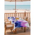 thumbnail image 2 of Outdoor Tablecloth with Umbrella Hole for Patio/Picnic/Party/Camping, Purple Pink Forest Waterproof Table Cloth Rectangle Table Cover Washable, Ombre Tree Abstract Art (60"x 102"), 2 of 8