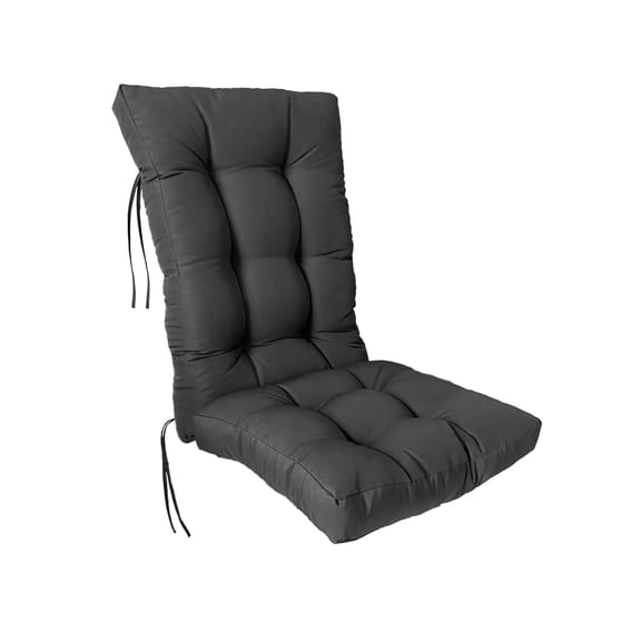 Garvee 48x19.7x4 in High Back Rocking Chair Cushion, Water-Resistant, Non-Slip with Ties, Gray