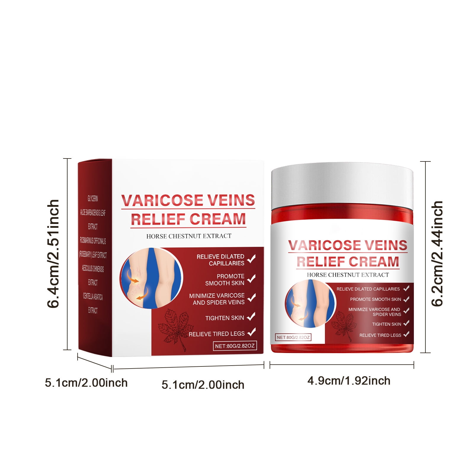 Alvantor Foot Cream, Gentle Soothing & Moisturizing Leg Cream, Varicose & Spider Veins Relief, 2.82oz