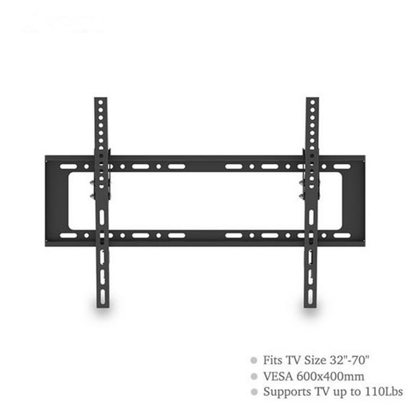 TV Tilting Mount Adjustable Bracket Fits Most LED, LCD, OLED and Plasma Flat Screen Display 32 to 70 Inch, up to 110 Lbs, Max VESA 600x400mm