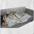 thumbnail image 6 of Compass Soft Flannel Fleece Blanket, Seamanship Brown Compass with Windrose and Detailed Angles Directions on the Ocean Print, Cozy Plush for Indoor and Outdoor Use, 50" x 60", Brown, by Ambesonne, 6 of 6