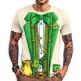 thumbnail image 7 of jowamay Men's St. Patrick's Day T-Shirt Clover Print Crewneck Short Sleeve T Shirt Funny Holiday Clothes for Travel, 7 of 7