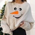 thumbnail image 2 of Tiqkatyck Sweaters for Women Funny Ugly Christmas Long Sleeve Funny Print Top Hiliarious Holiday Comfy Pullovers Women's Pullover Sweaters Beige, 2 of 8