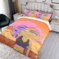 thumbnail image 3 of Princesa del Espacio Lésbica Conjunto de sábanas temático, trío de piezas, cómodo y amigable con la piel, diseño único, regalo de decoración para el hogar para familiares, amigos y fans,135cm *200cm, 3 of 6