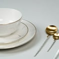 thumbnail image 4 of Ozarke Miguel Marble Design Plates Set, Fine Bone China (Set of 12), 4 of 6