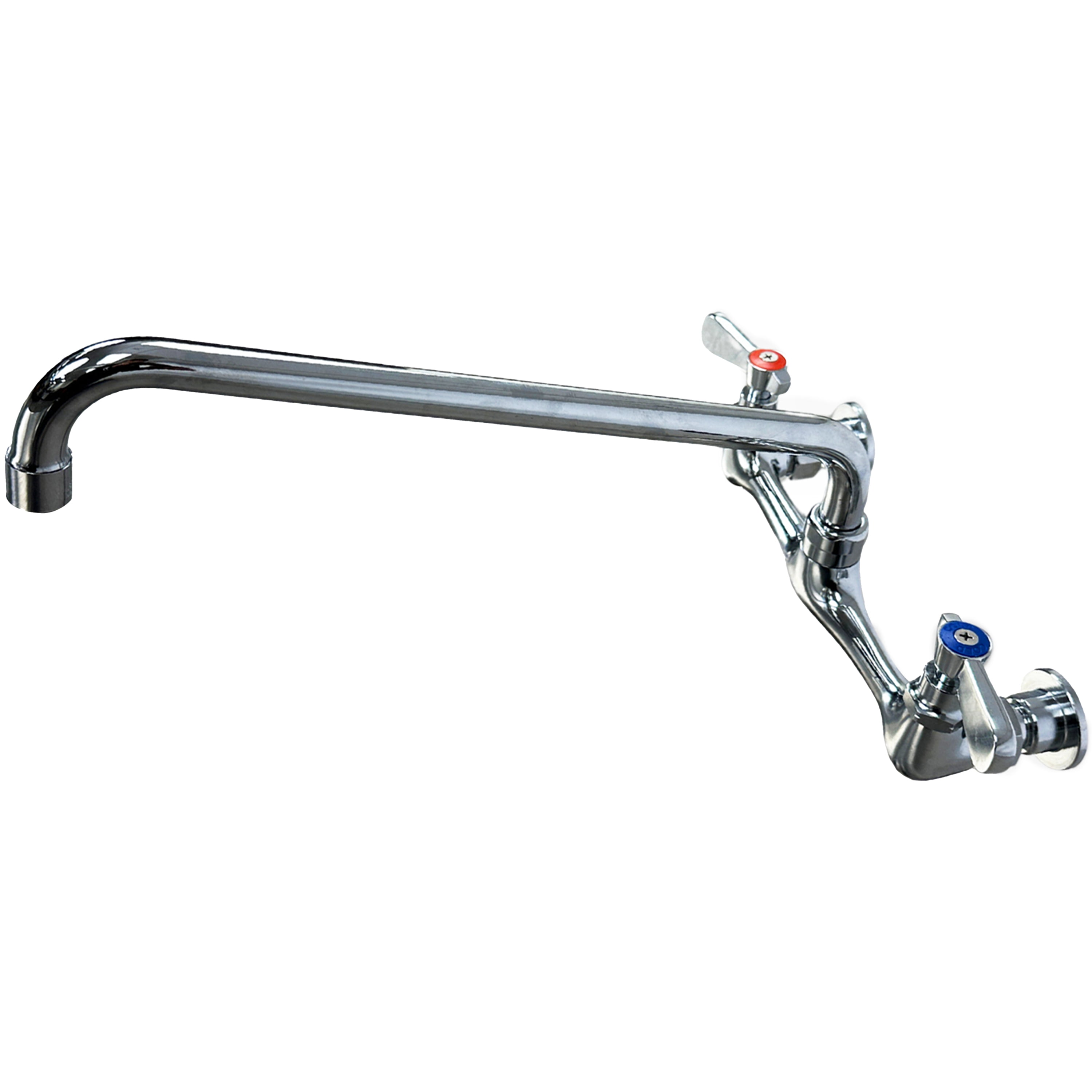 14 in. Heavy-Duty Commercial Kitchen Restaurant Faucet, Splash Mount Faucet with 14 Inch Swing Spout