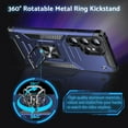 thumbnail image 4 of WWS-for Galaxy S25 Ultra Case with Stand, Military Grade Protective Phone Case with 360° Rotatable Metal Ring Kickstand [Support Magnet Mount] Compatible with Samsung Galaxy S25 Ultra, Blue, 4 of 4