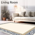 thumbnail image 2 of ODIKA 5'x7' Machine Washable Non-Slip Area Rug, Rococo Flourish Design with Ornamental Scroll Borders High Traffic Rug with Pad, Ivory, 551654, 2 of 8