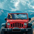 thumbnail image 3 of Uorisanigo Windshield Sun Shade for Jeep Wrangler, Blue Marble Car Sunshade Blocks UV Rays, Shade Heat Shield Compatible with Jeep Wrangler TJ JK JL 2/4 Door, 3 of 7