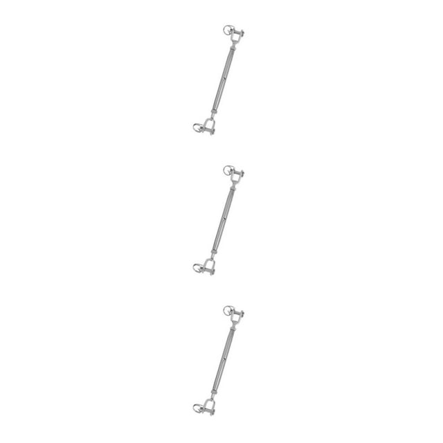 maskred Stainless Steel Closed Body Turnbuckle Jaw Wire Rope Fork Rigging Screw Strong and Long-Lasting Silver M5 3Set