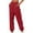 *1-Red, variant on CENGNIAN Women's Drawstring Cargo Sweatpants,Womens Cinch Bottom Jogger Pants,Ladies High Waisted Athletic Trousers with 2 Flap Pockets,Gray,Size L