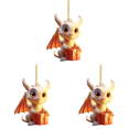 thumbnail image 1 of 3uds. Colgante de árbol de Navidad acrílico con decoración de dragón de Navidad 2D, abalorio de 8cm, regalo para el hogar (2), 1 of 2