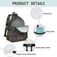 thumbnail image 4 of Gaming Pattern Backpack for School,Schoolbag with Adjustable Shoulder Straps & Padded Back,13.4"x11"x4.7", 4 of 6