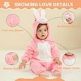 thumbnail image 6 of ATAIKU Baby Animal Rabbit Onesie Flannel Hooded Romper for Infant Winter Playsuit Jumpsuit for Boys and Girls Toddler Overall Outfit, 6 of 10