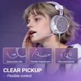 thumbnail image 5 of FIFINE HD18 Gaming Headset with Microphone for PC Computer, PS5, Xbox, Wired Open-back Headphones with 3.5mm Connect, White, 5 of 9