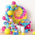 thumbnail image 1 of Hippie Party Decorations Balloon Arch - 116 Pcs Hippie Theme Tie Dye Party Supplies Balloon Garland Arch, Red Blue Yellow Balloon Arch For 60s 70s Gro, 1 of 5
