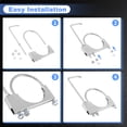 thumbnail image 4 of Abrazadera de Escape U Bolt Muffler 1.38" Hierro Galvanizado Gancho de Punta de Silenciador U-Bolt Tono Plateado Abrazadera U-Bolt para Conexión de Tubos de 35 mm 1 pcs, 4 of 7