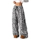 thumbnail image 3 of Pantalones de Pijama para Mujer, de Leopardo, Peludos, Estilo Y2K, de Cintura Alta, Bonitos. L, 3 of 10