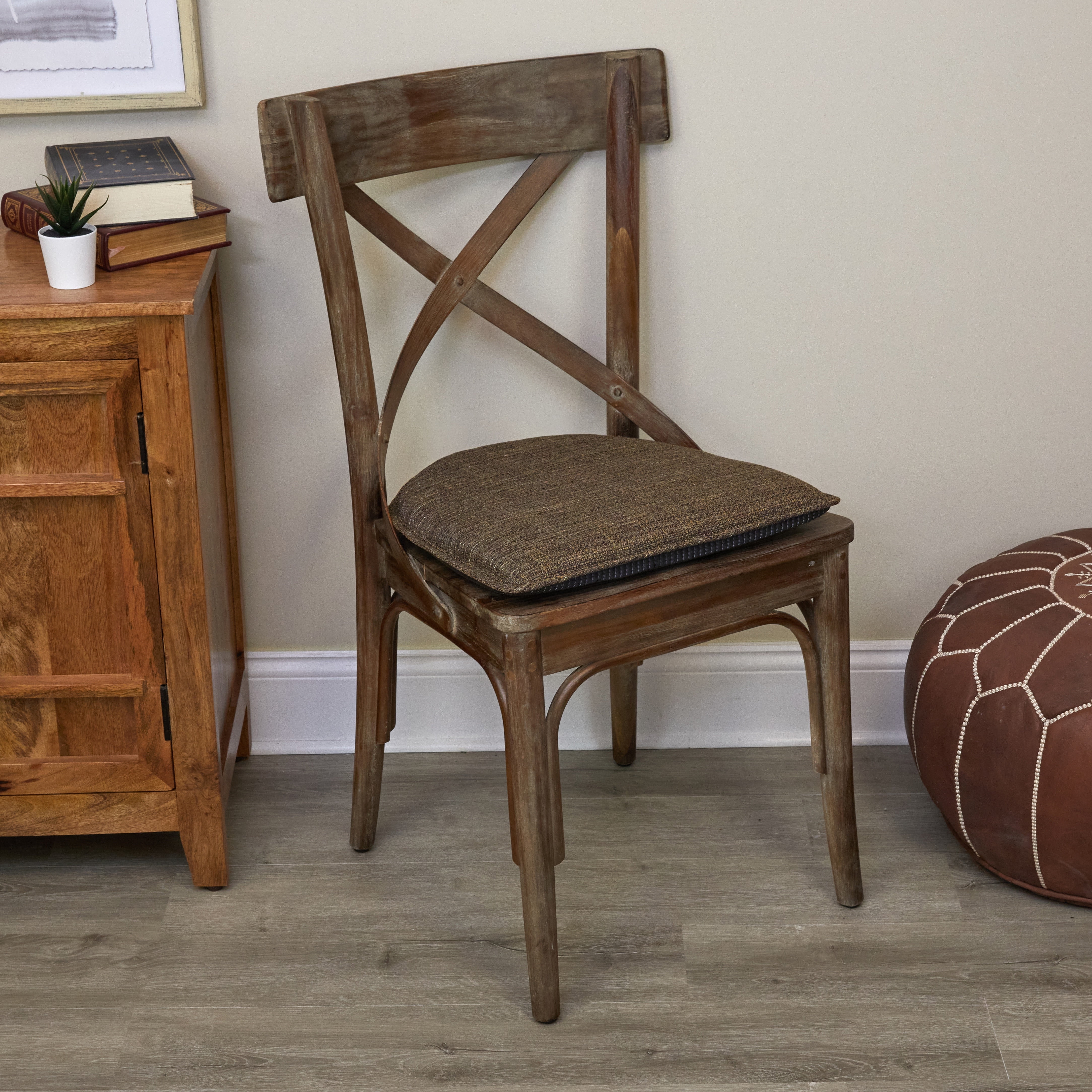 Gripper Non Slip 15" x 16" Kahuna Brown Chair Cushion