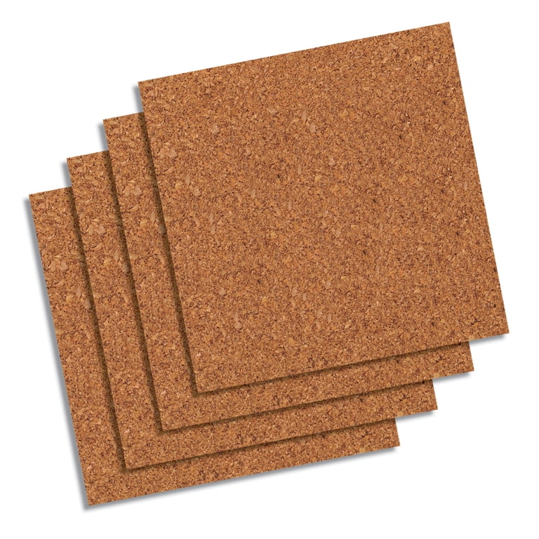 Quartet Natural Cork Tiles, 12x12, 4-Pack Frameless photo 3