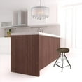 thumbnail image 6 of HomeRoots  25.5 x 19 x 17.5 in. Brown & Black Leather Swivel Low Back Counter Height Bar Chair with Footrest, 6 of 8
