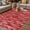 Red, variant on Black White Lines Outdoor Rug for Patio/Deck/Porch, Non-Slip Large Area Rug 5 x 8 Ft, Retro Stripes Texture Minimalist Art Indoor Outdoor Rugs Washable Area Rugs, Reversible Camping Rug Carpet Runner