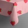 thumbnail image 5 of Red Strawberry Plants Fruit Square Tablecloth,Waterproof Square Table Cover,Wipeable Spillproof Washable Table Cover for Home Kitchen Party Decor 52"x52"(132x132cm), 5 of 6