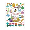 thumbnail image 2 of kladzum Easter Wall Stickers for Wall Decoration Easter Window Stickers Easter Bunny Eggs Radish Combo Bedroom Living Room Removable Stickers Wall Decal for Home School Office Party Supplies, 2 of 7