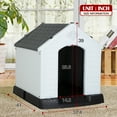 thumbnail image 7 of YRLLENSDAN 39in Insulated Dog House Outdoor, Igloo Dog Houses Plastic Dog House for Small Medium Dogs Waterproof with Air Vents & Elevated Floor, Grey, 7 of 7