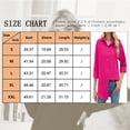 thumbnail image 4 of TEMOFON Womens long sleeve shirt Work Blouse Pleated Button Down Textured Solid color Casual Loose Collared Blouse Tops rose xl, 4 of 4