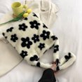 thumbnail image 3 of Bolso de mano de moda para mujer, lindo peluche para otoño invierno, gran capacidad, negro, 3 of 7