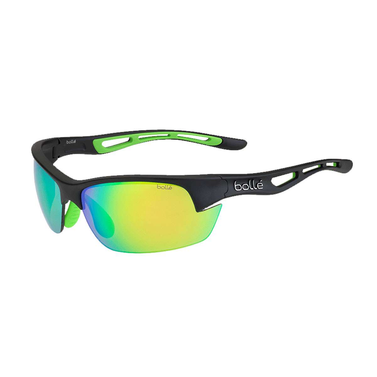 Bolt S Sunglasses - Matte White Green Rubber Frame/Brown Emerald Lens - 12418 - image 2 of 2