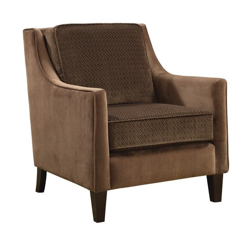 Coaster BasketWeave Accent Chair, Brown