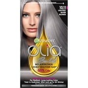 Garnier Olia Oil Powered Permanent Hair Color, 10.11 Lightest Silver Blonde, 1 kit