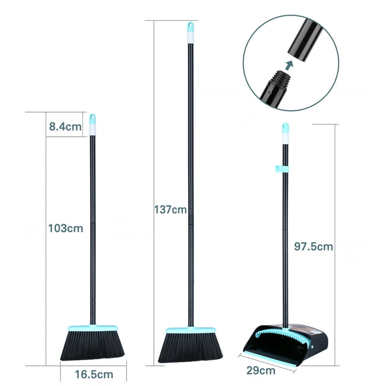 Extendable Upright Kitchen Broom and Standing Dustpan Set – Encompass RL