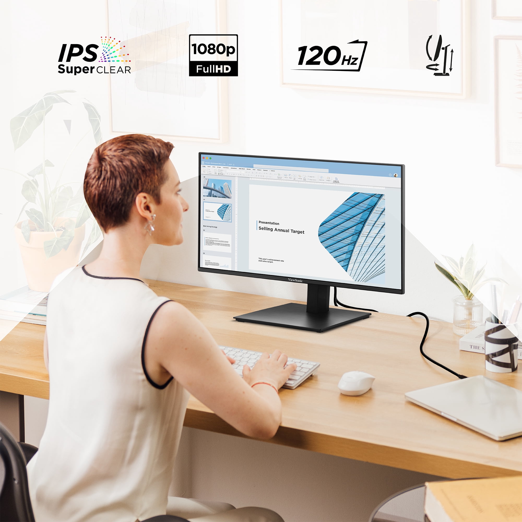 Viewsonic VA2448-MHJ 24" IPS 1080p 120Hz Ergonomics Monitor