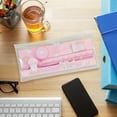thumbnail image 3 of Aonity Pink Stationery Set， Transparent Pencil Case & Study Kit Set, 3 of 6