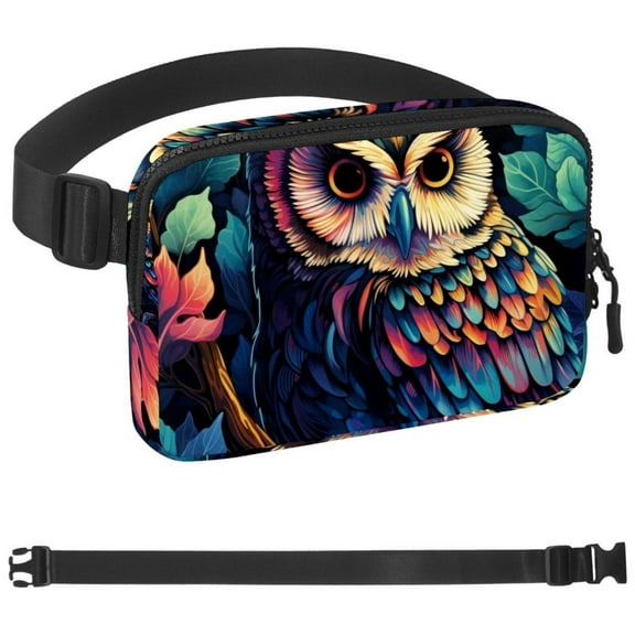Owl Fanny Pack for Men Women, Crossbody Waist Bag Pack, Belt Bag for Travel Walking Running Hiking Cycling, Easy Carry Any Phone, Wallet