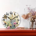 thumbnail image 2 of Dreamtimes Wildflowers Round Wall Clock, Battery Operated Silent Non Ticking Desk Clock for Home Bedroom Kitchen Office School Decor Wall Clock 10 Inch, 2 of 6