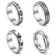 thumbnail image 2 of Sonducket 4pcs Spinning Rings Set Romantic Unisex Stainless Fashion Accessory Ring Steel Jewelry Retro Fingers Exquisite Ropa, zapatos y accesorios Miscelánea No.6 Sonducket AP007235-06, 2 of 6