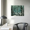 thumbnail image 4 of COMIO Forest Canvas Wall Art for Bedroom Natural Landscape Painting Abstract Nature Night Scenery Print Winter Snow Covered Trees Picture Modern Framed Artwork for Home Living Room Bathroom Office, 4 of 5