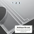 thumbnail image 3 of File Rack Chic Office Decor Upright Organizer for Desk Desktop Bookshelf Folder Paper Plates, 3 of 8