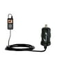Gomadic Intelligent Compact Car / Auto DC Charger suitable for the Coby CAM4505 SNAPP Camcorder - 2A / 10W power at half the size. Uses Gomadic TipExc